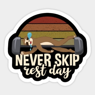 Retro Sloth Fitness Gym Sticker